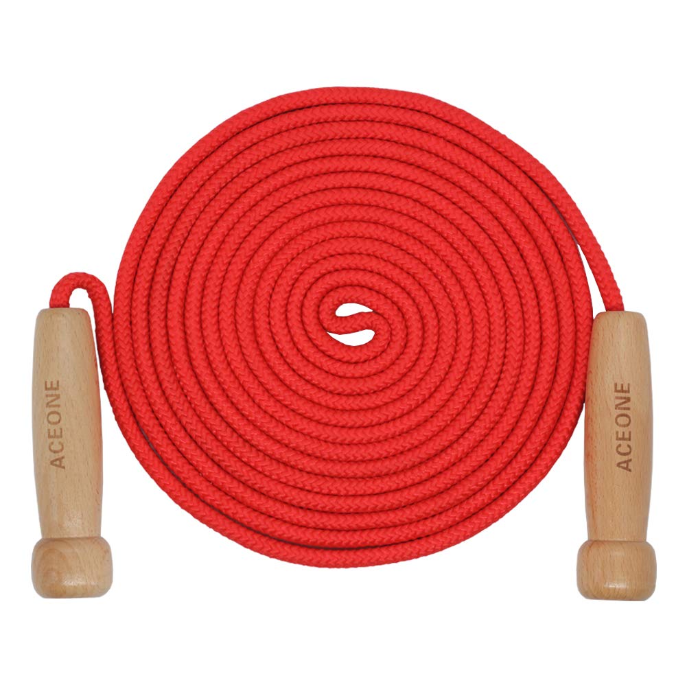 16 FT Long Jump Rope for Kids, Adjustable Double Dutch Skipping Rope with Wooden Handle, Multiplayer Team Jumping Rope for Outdoor Fun, School Sport, 