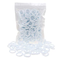 100 Pack White Color Nylon Small Hair Ties Seamless Baby Girls Hair Elastics