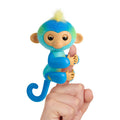 Fingerlings 2023 NEW Interactive Baby Monkey Reacts to Touch  70+ Sounds & Reactions  Leo (Blue)