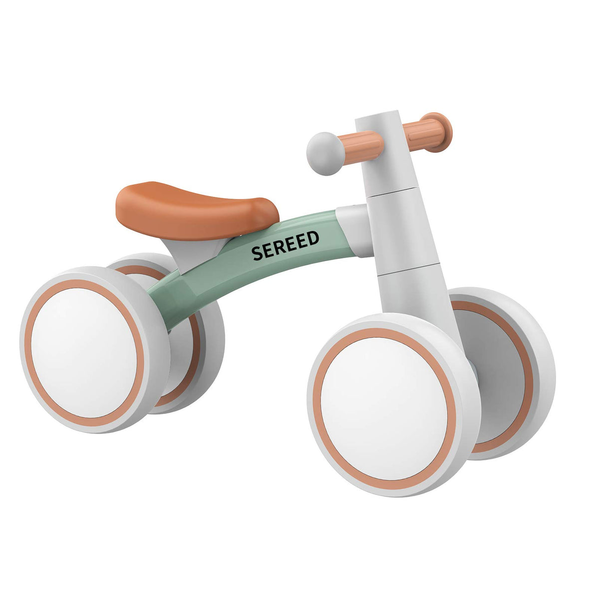 SEREED Baby Balance Bike for 12 Year Olds  4 Wheels, First Bike for Toddlers, Birthday Gift (Green)