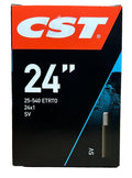 24 x 1 Inner Tube 25540 Straight Schrader Valve SV Wheelchair 24x1