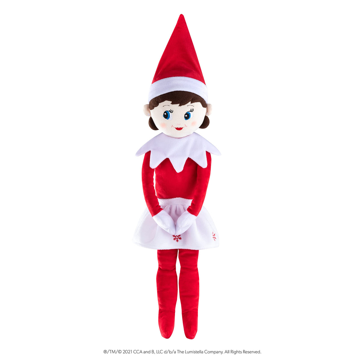 The Elf on the Shelf Plushee Pals Huggable, Red, 27 inches, Scout Elf Plush Toys  Huggable and Lovable Stuffed Blue Eyed Girl Elf Plush