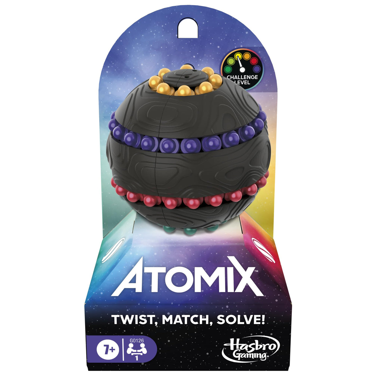 Hasbro Gaming Atomix Game for Kids, Teens, and Adults | Brainteaser Puzzle Sphere Ball and Fidget Toy | Fathers Day Gifts| Ages 7 and Up | 1 Player |