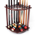 GSE Billiards Pool Stick Holder Only, CornerStyle Floor Stand Billiard Pool Cue Racks with Score Counters, Wood Billiard Cue Sticks Holds 8 Pool Cue 