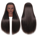WeiRan 26inch28inch Mannequin Head Styling Head 50% Human Hair Cosmetology Manikin Doll Training Head for Hairdresser Practice Braiding Free Clamp Holder a