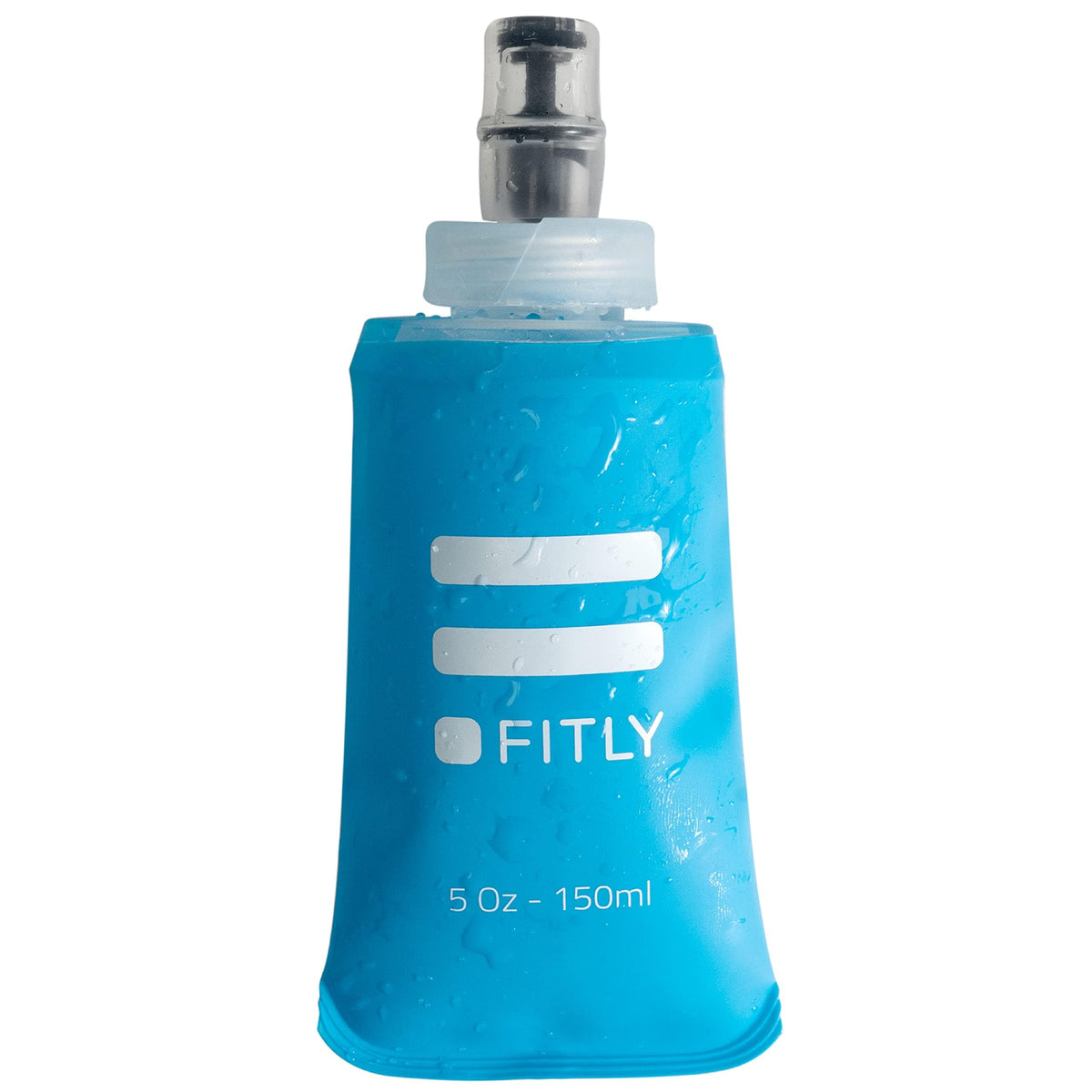FITLY Soft Flask  5 oz (150 ml) Shrink As You Drink Pocket Soft Water Bottle for Hydration Pack/Running Vest Folding Water Bottle for Running, Hiki