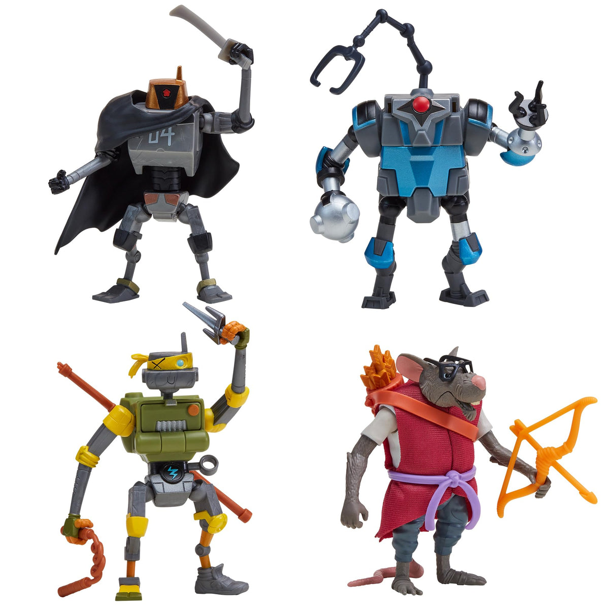 PlayMates Teenage Mutant Ninja Turtles Mix N Match Robots 4Pack Bundle Toys