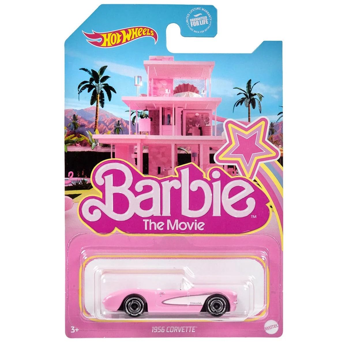 Hot Wheels 1956 Corvette, Barbie The Movie [Pink] Long Card