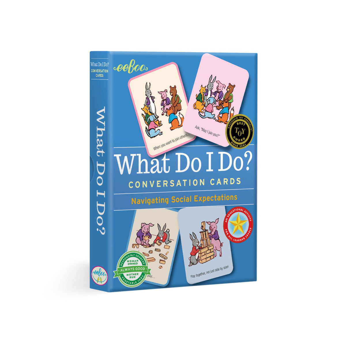 eeBoo: What Do I Do? Conversation Flashcards, Helps Develop Empathy Through Illustrations of Social Situations That Show Complex Emotions, Valuable Co