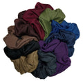 Cotton Scrunchie Set, Set of 10 Soft Cotton Scrunchies (Dark Colors)