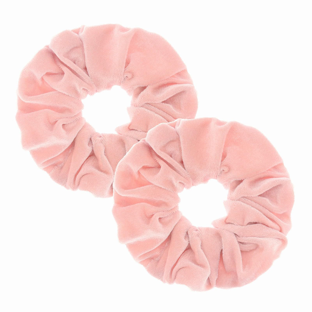 2 Pcs Large Velvet Scrunchies for Women Thick Hair Girls Hair Scrunchies (Peach Color)