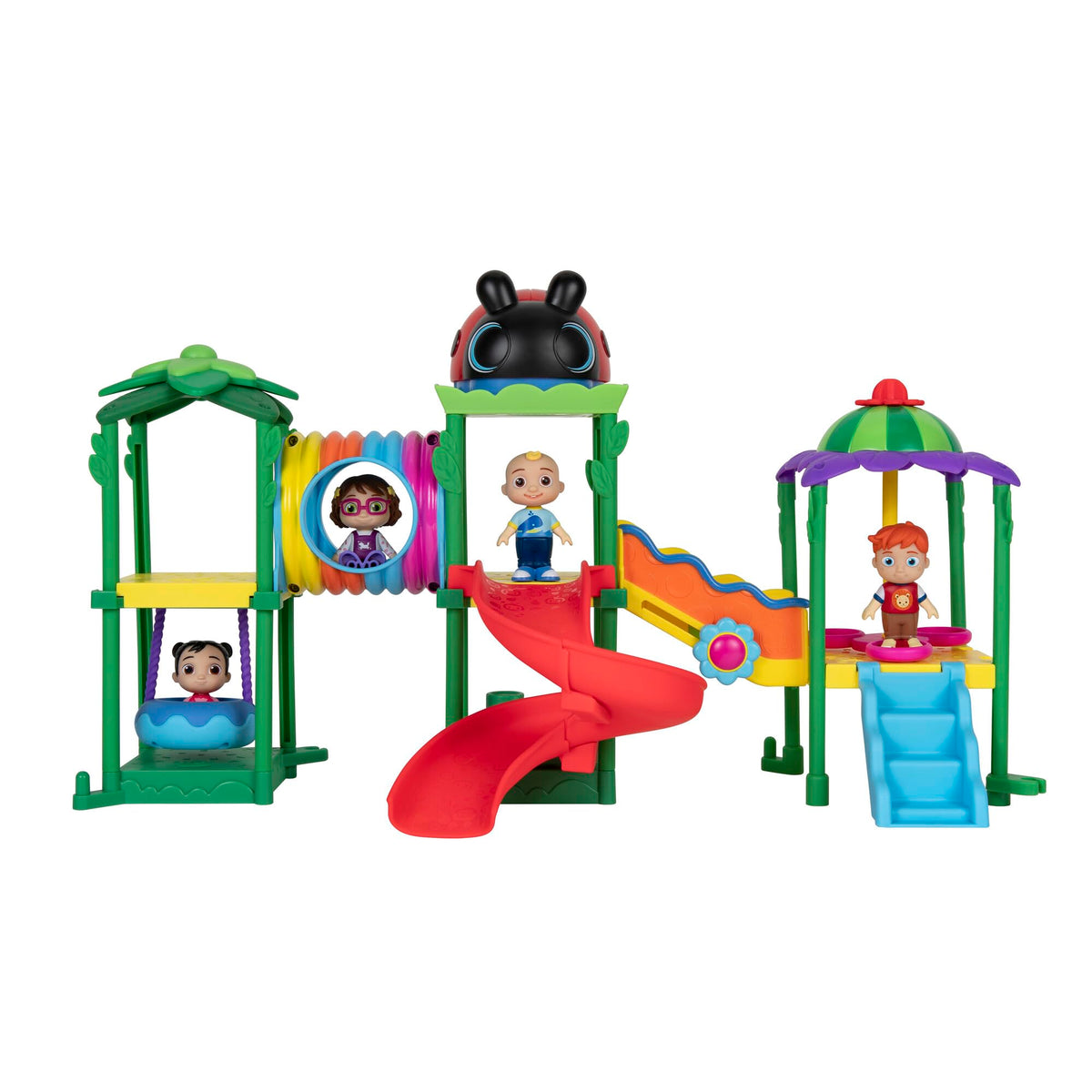 CoComelon Lane Climb & Rhyme Playground Playset  Lights, Sounds, and Song Clips  3inch JJ, Cece, Bella, and Nico Articulated Figures, 15inch Modul