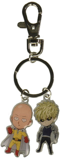 One Punch Man  SD Saitama & Genos Metal Keychain Anime Keychain