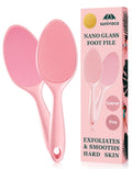 Sunivaca 2Sided Glass Foot File Callus Remover Without Drain Stand (Pink)