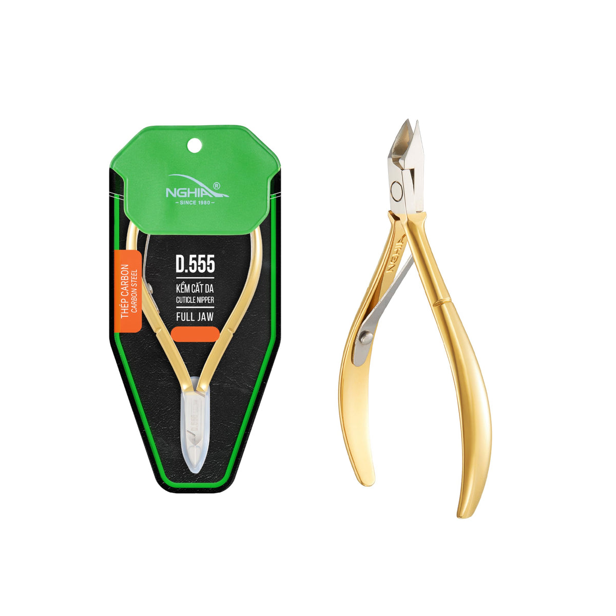 Hard Steel Cuticle Nipper D555  Kem Nghia