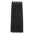 GUOHUI Micro Faux Locs Crochet Hair, 36 Inch 5 Packs Color Jet Black DIY Braids Straight Styles (36inch,1)