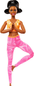 Barbie Made To Move Fashion Doll, Brunette Wearing Removable Sports Top & Pants, 22 Bendable Joints