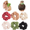 stylish polka dot Hair Scrunchies Chiffon Hair Scrunchies Elastic Hair Bands Scrunchy Solid Color Hair Scrunchies Hair Ties Ropes Scrunchie for Women 