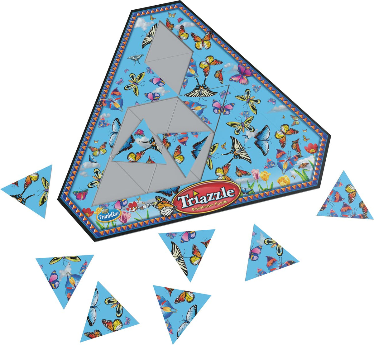 Think Fun Triazzle PictureMatching Brainteaser  Engaging Brain Puzzle for Kids & Adults | AwardWinning Game | Enhances Memory & ProblemSolving Ski