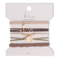 Klani  Hair Tie Bracelets for Women  DualUse Bracelet and Hair Tie  Stylish Ponytail Hair Accessories  (Celebrate) Set of 5  (M)
