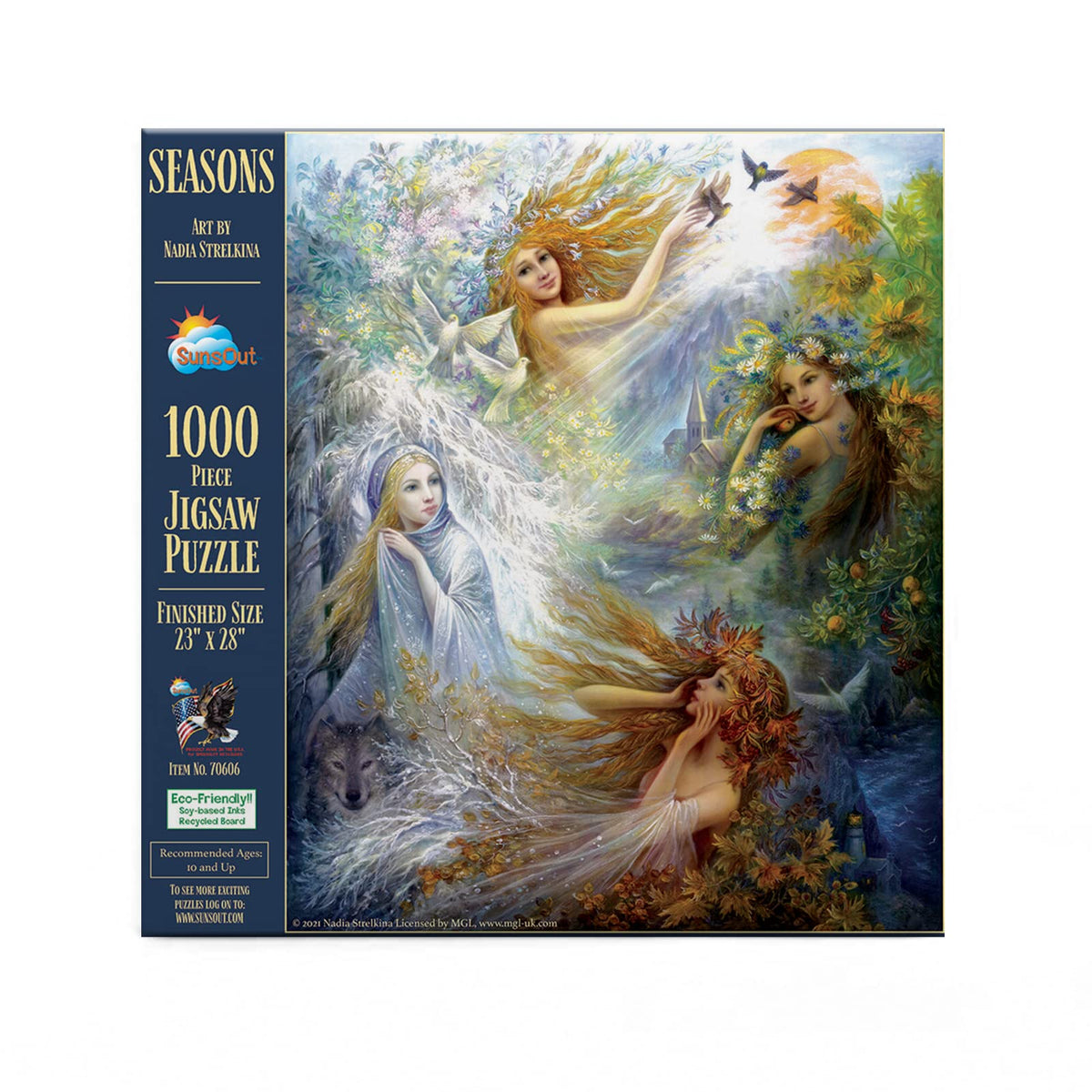 SUNSOUT INC  Seasons  1000 pc Jigsaw Puzzle by Artist: Nadia Strelkina  Finished Size 23inch x 28inch  MPN# 70606