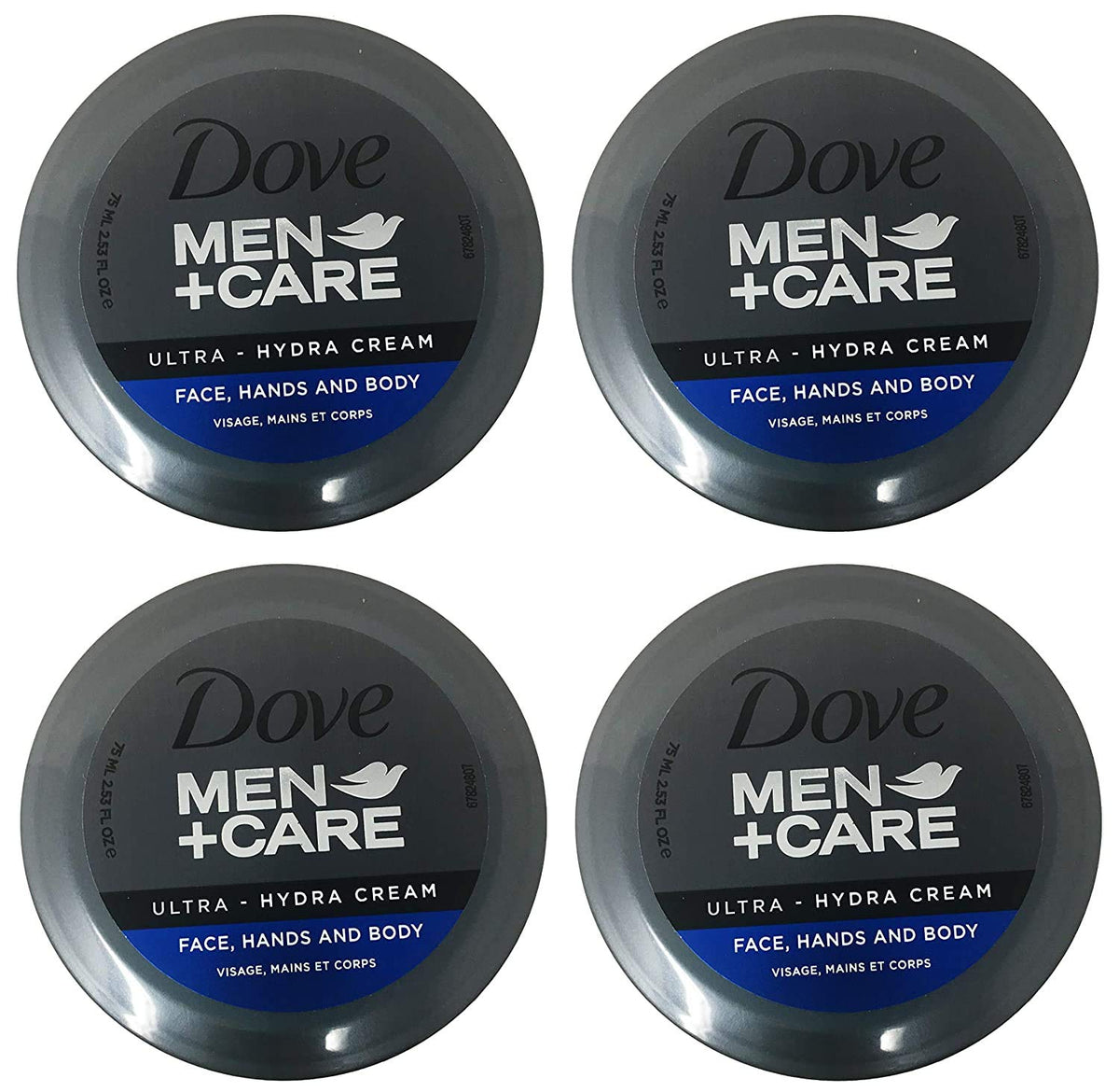 Dove Men+Care UltraHydra Cream with 24 Hour Moisturization, 2.53 FL OZ (Pack of 4)