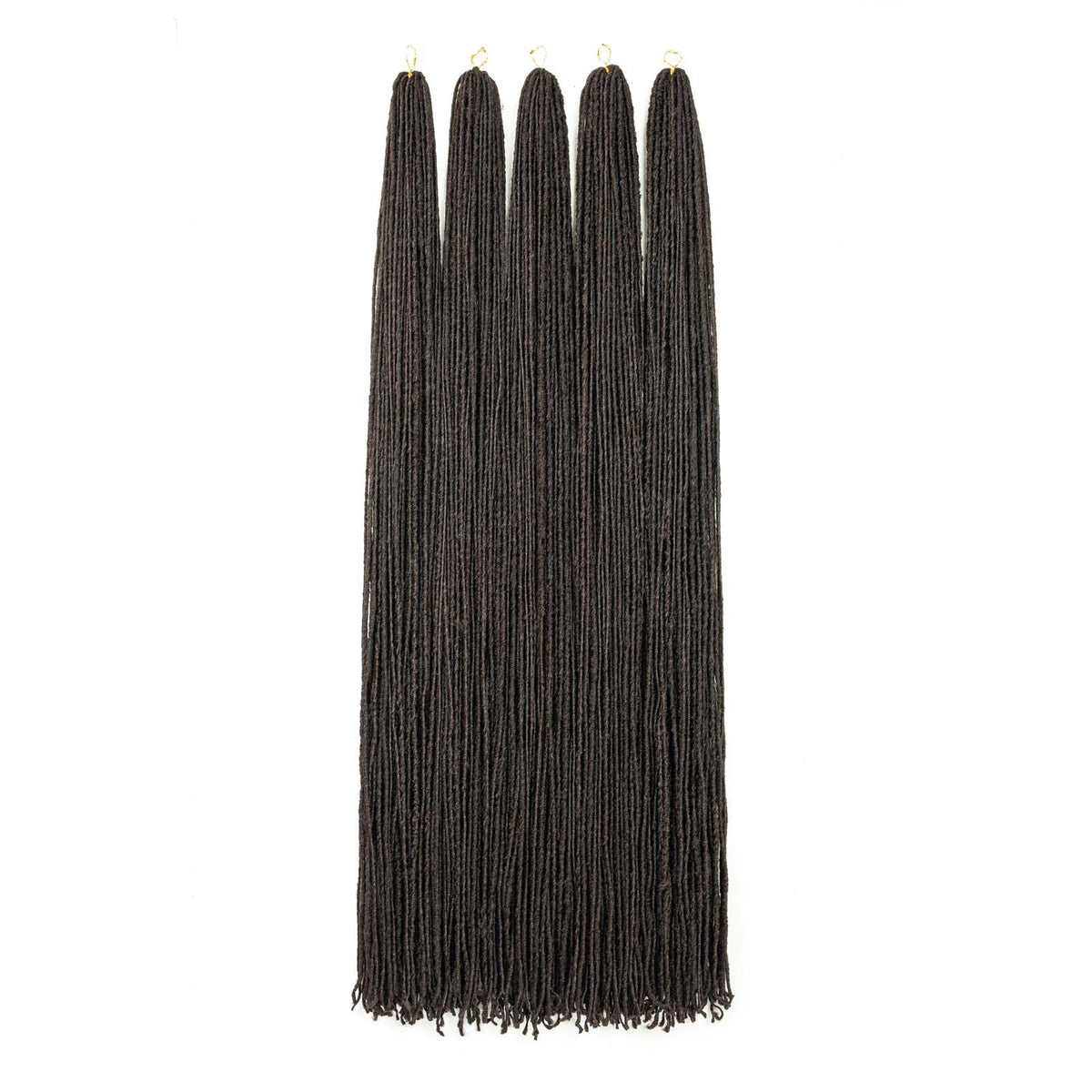 GUOHUI Micro Faux Locs Crochet Hair, 36 Inch 5 Packs Color Darkest Brown DIY Braids Straight Styles (36inch,2)