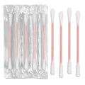 200 Pack Cotton Swabs, Individually Wrapped Cotton Swab, Individually Wrapped Double Tipped Paper Sticks for Ear, Makeup(SpiralRound End)