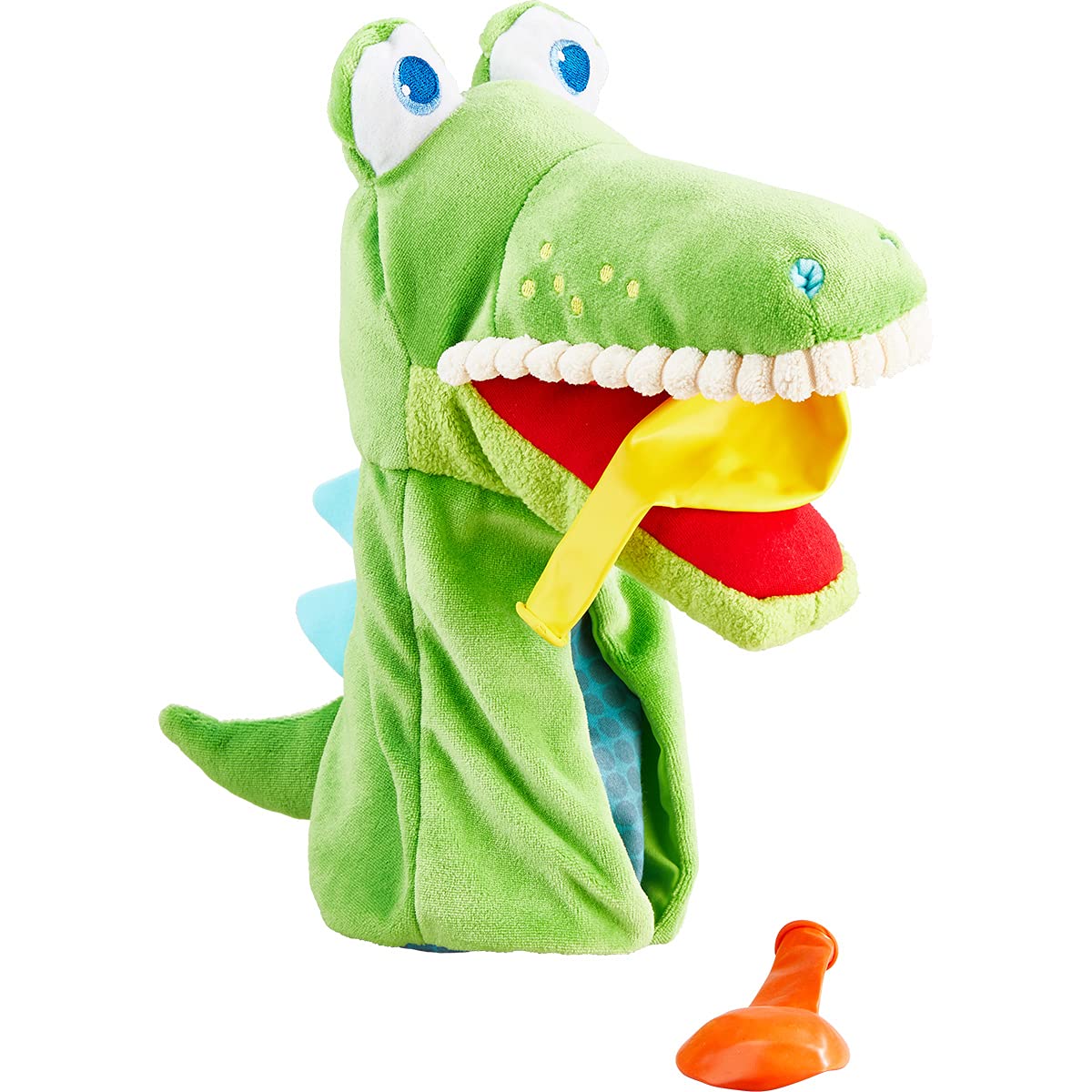 HABA Glove Puppet Eat it Up Croco  Hand Puppet with Belly Bag to Eat Small Objects
