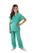 Natural Uniforms Childrens Scrub SetSoft TouchRole Play Costume Set (Surgical Green, 12/14)