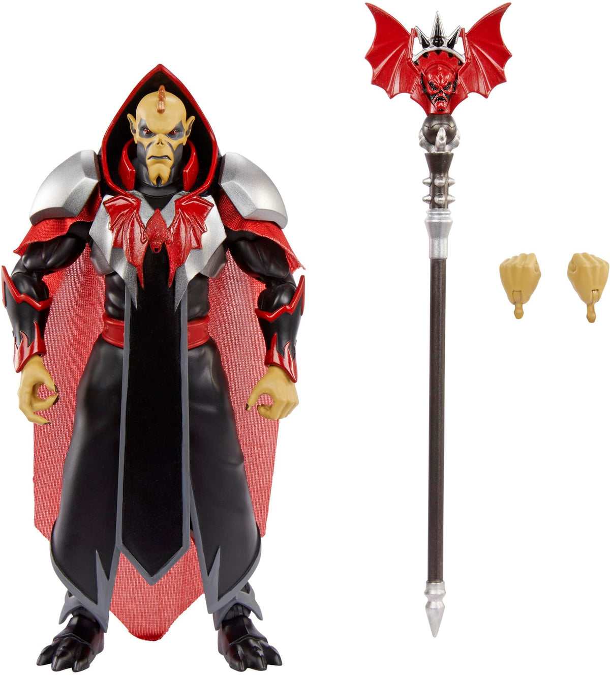 Masters of the Universe Masterverse Revolution Emperor Hordak Action Figure, 30 Articulations, Soft Goods Cape & Swap Hands, 7inch MOTU Toy