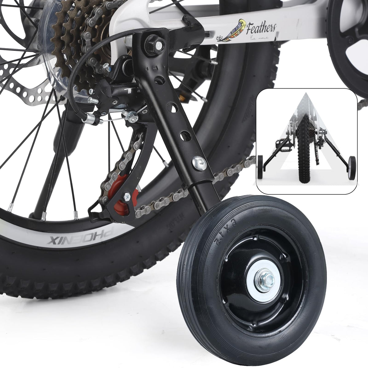 Tayizoo Training Wheels for 24 inch Bike,Compatible for Multispeed Bike of 20 22 24 Inch,Heavy Duty Training Wheels,1 Pair