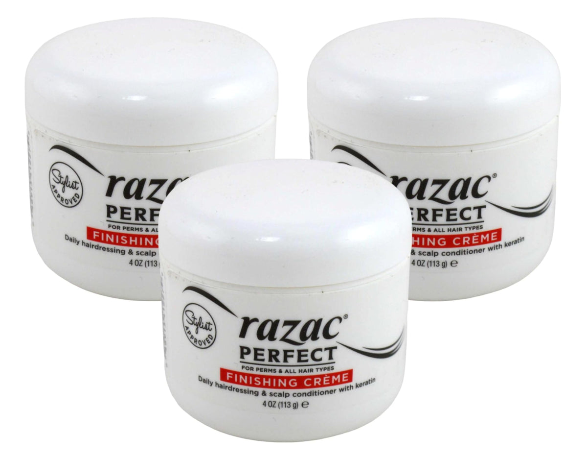 Razac Perfect For Perms Finishing Creme 4 Ounce (Pack of 3)