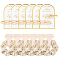 12 PCS Soft Silk Satin Hair Accessories  Scrunchies, Hair Clips for Bridal Shower Gifts, Wedding Favors for Women and Girls