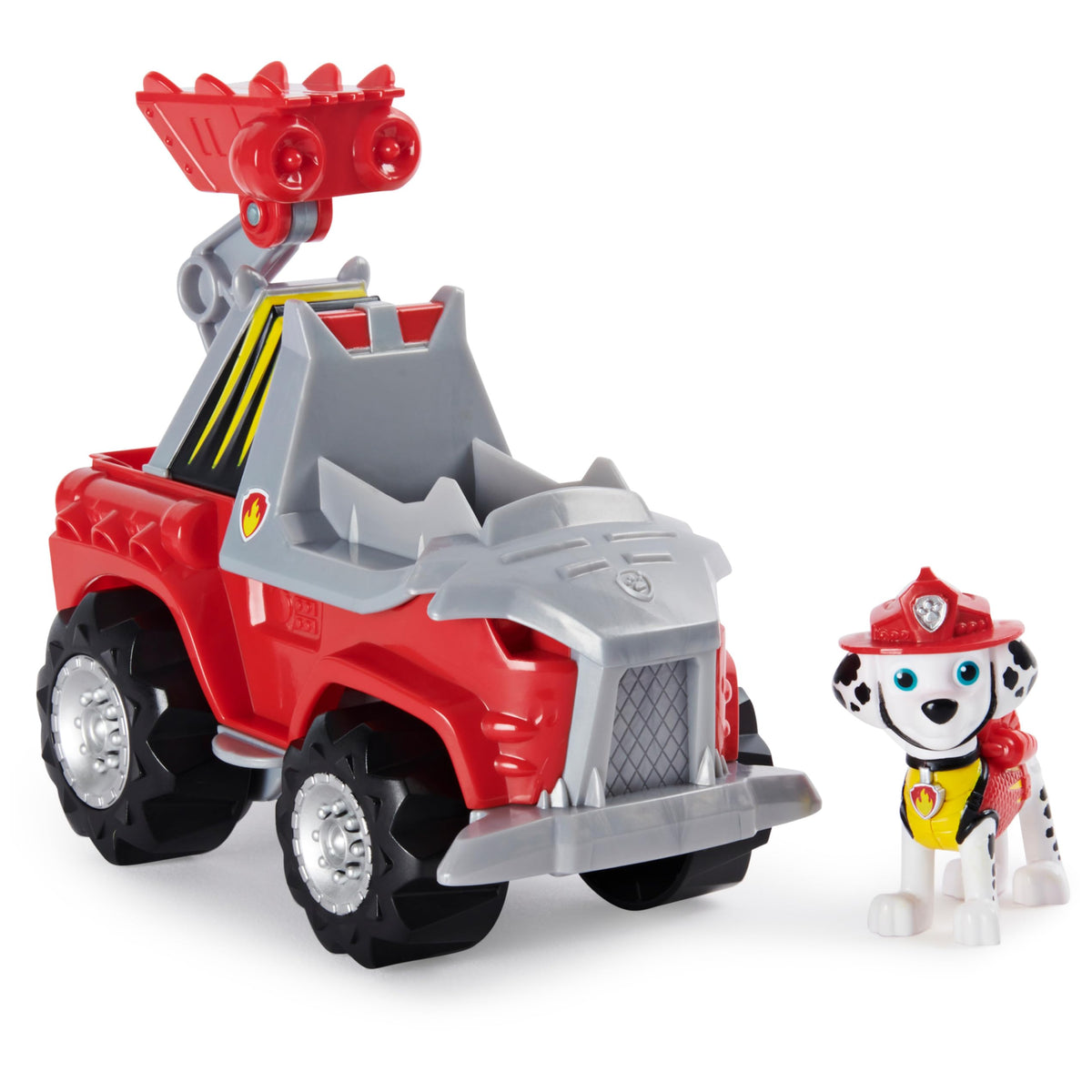 PAW Patrol, Dino Rescue Marshalls Deluxe Rev Up Vehicle with Mystery Dinosaur Figure