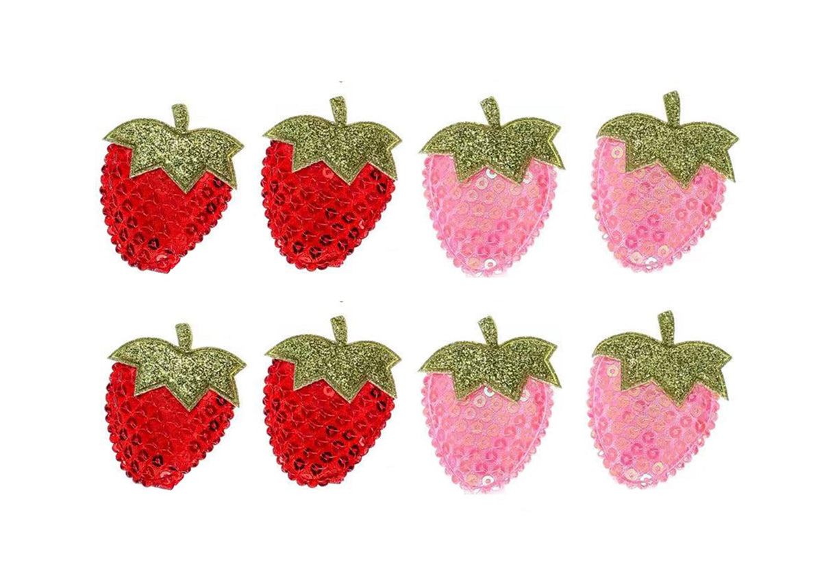 AACKS Girls 8 Pcs Strawberry Hair Clips Stawberry Hair Pins Hair Accessories Little Girl Hair Accessories Toddlers Stawberry Hair Barrettes