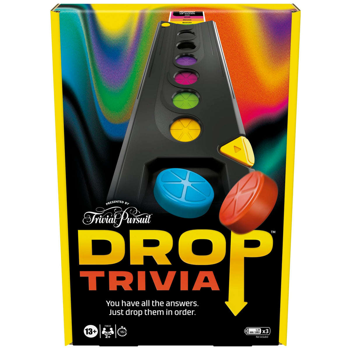 Drop Trivia Game | Electronic Party Game with Voice and Sounds | Ages 13+ | 2 or More Players | 15 Mins. | from Trivial Pursuit | Party Board Games