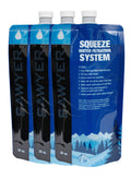 Sawyer Products SP113 Squeezable Pouch for Squeeze and Mini Water Filtration Systems, 32Ounce, 3Pack, Black/Blue