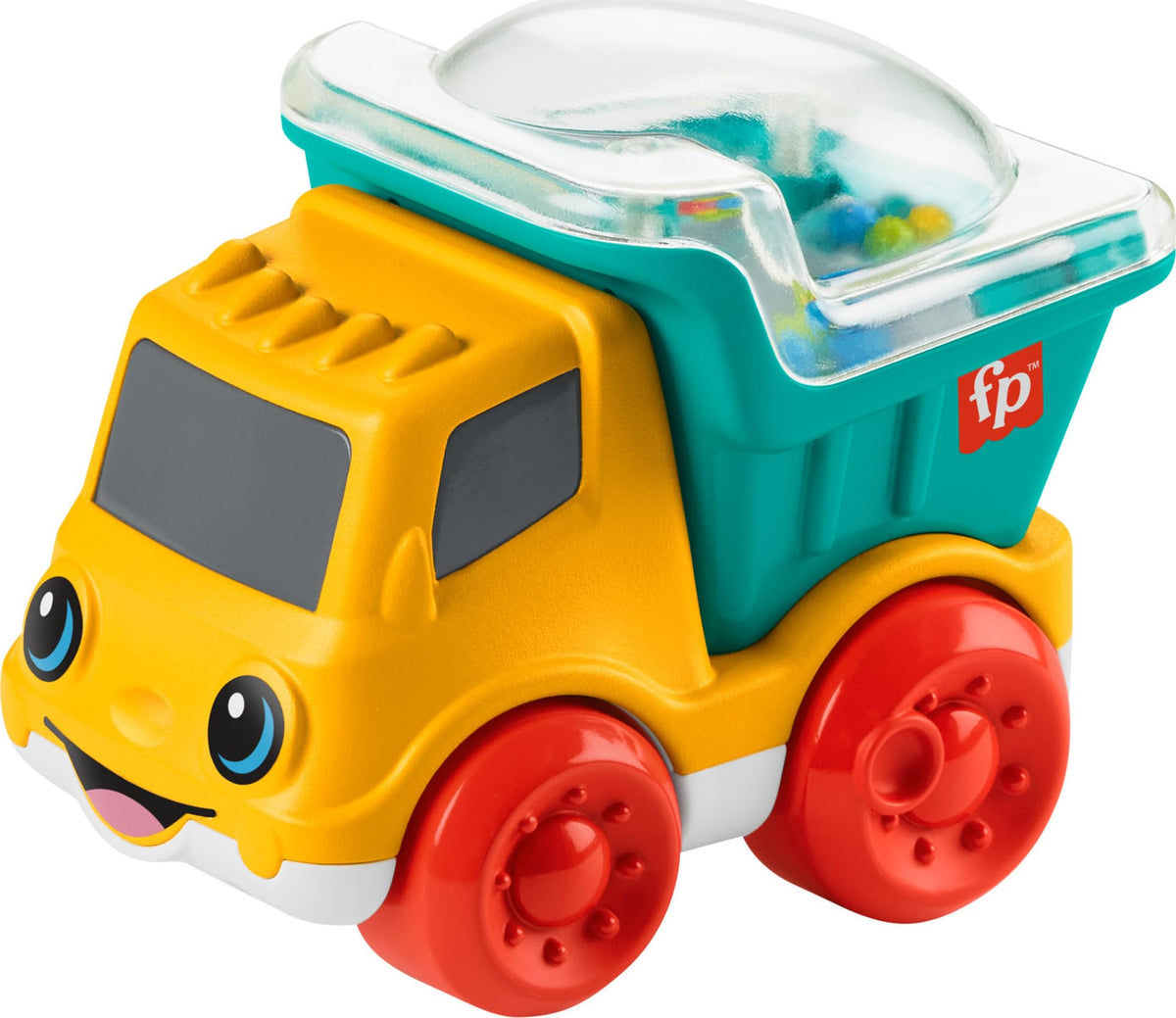 FisherPrice Baby Toy Poppity Pop Dump Truck PushAlong Vehicle with Fine Motor Activities For Infants Ages 6+ Months