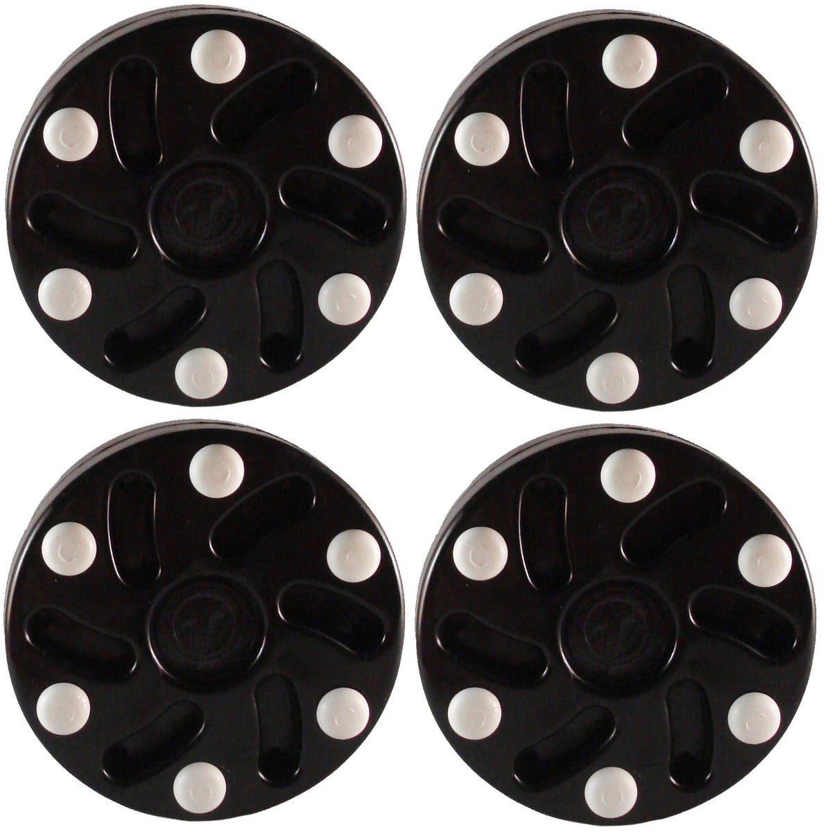 TronX S10 Inline Roller Official Hockey Pucks 4 Pack (Black)