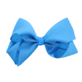 5.5 Inch Grosgrain Hair Bow Clip For Woman And Girls (Blue)