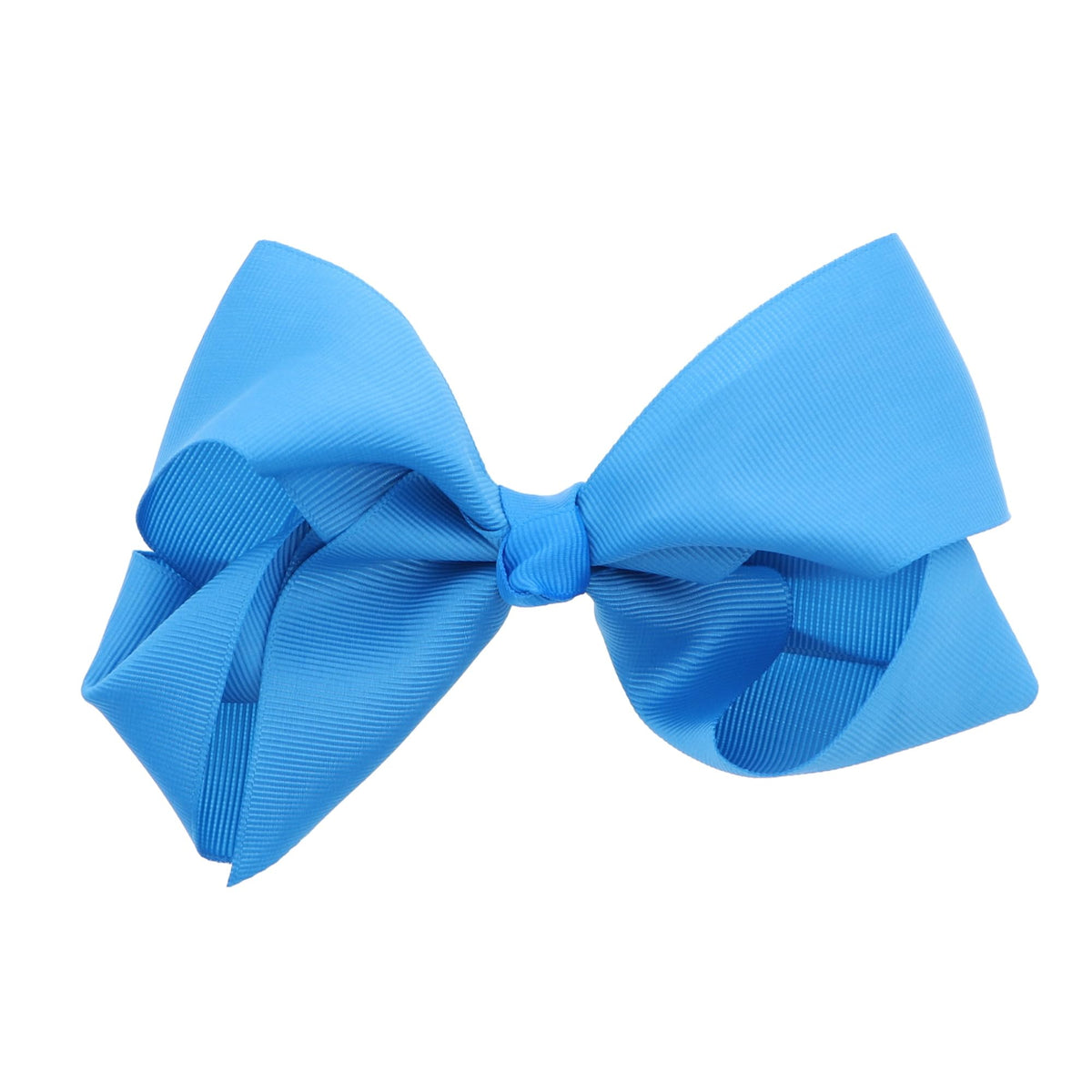 5.5 Inch Grosgrain Hair Bow Clip For Woman And Girls (Blue)