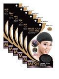 (6 Pack) Qfitt  Mesh Dome Style Wig Cap #5011