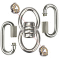 WWFFEN Swing Swivel Hanger Breaking Strength 360 Rotator for Tree Swing, Hammock Chair, Climbing Rope, Yoga, Kids Swing Swivel 1500LB Capacity