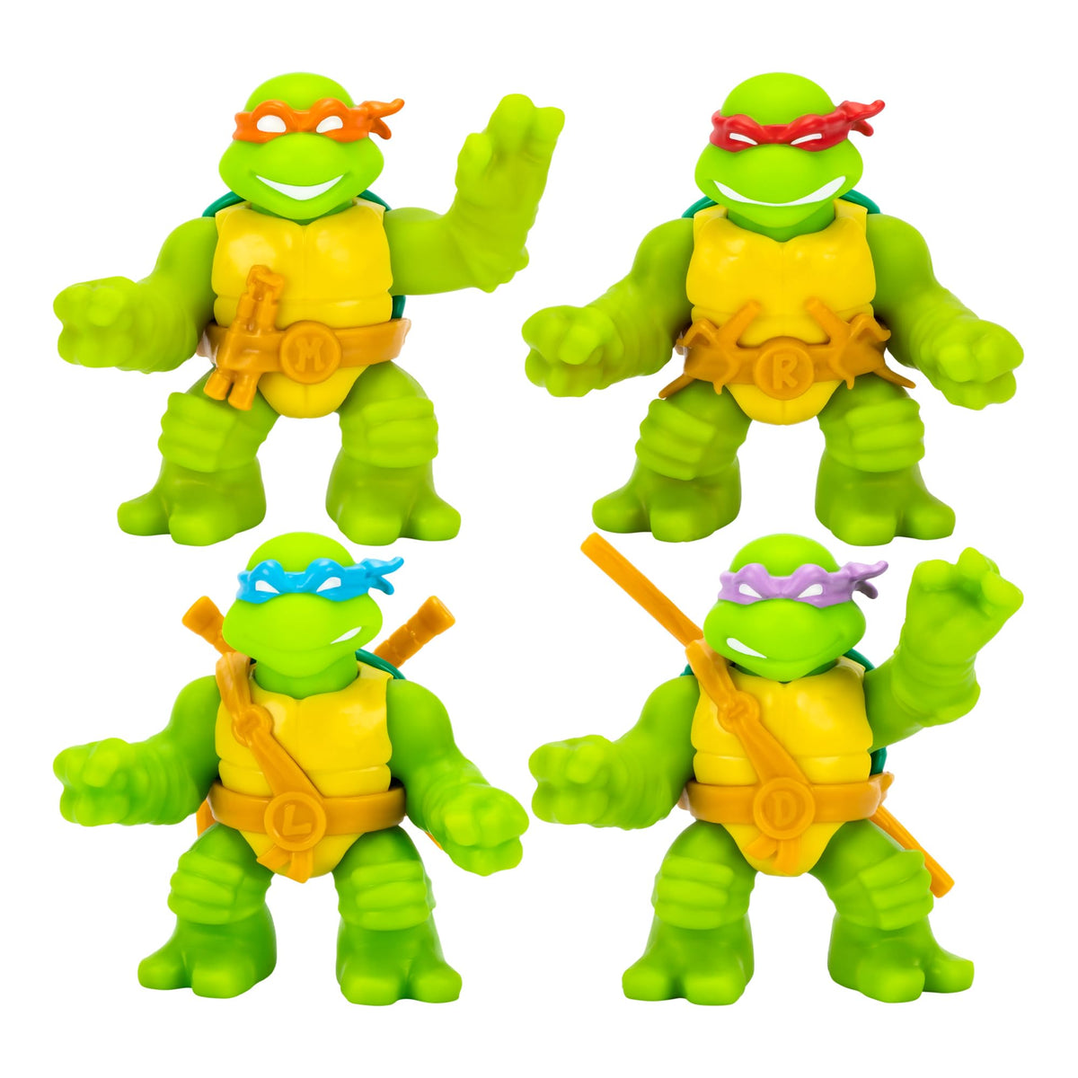 Heroes of Goo Jit Zu Teenage Mutant Ninja Turtles | 4 Pack | Super Oozy Toy Figures | Classic Donatello, Classic Michelangelo, Classic Leonardo & Clas