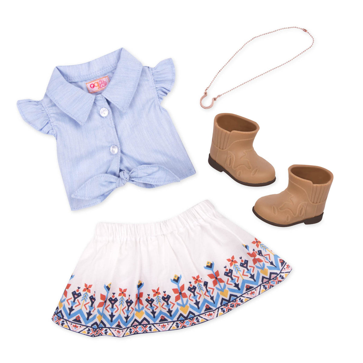 Our Generation My Lucky Horseshoe Outfit  Country Style Equestrian Outfit for 18inch Dolls  4 Piece Ranch Clothing Set