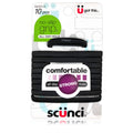 Scunci NoSlip Grip Comfortable All Day Strong Hold, Black Elastics, 10Pcs per Pack (1Pack)