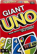 Mattel Games Giant UNO Card Game for Kids, Adults & Family Night, Oversized Cards & Customizable Wild Cards for 210 Players