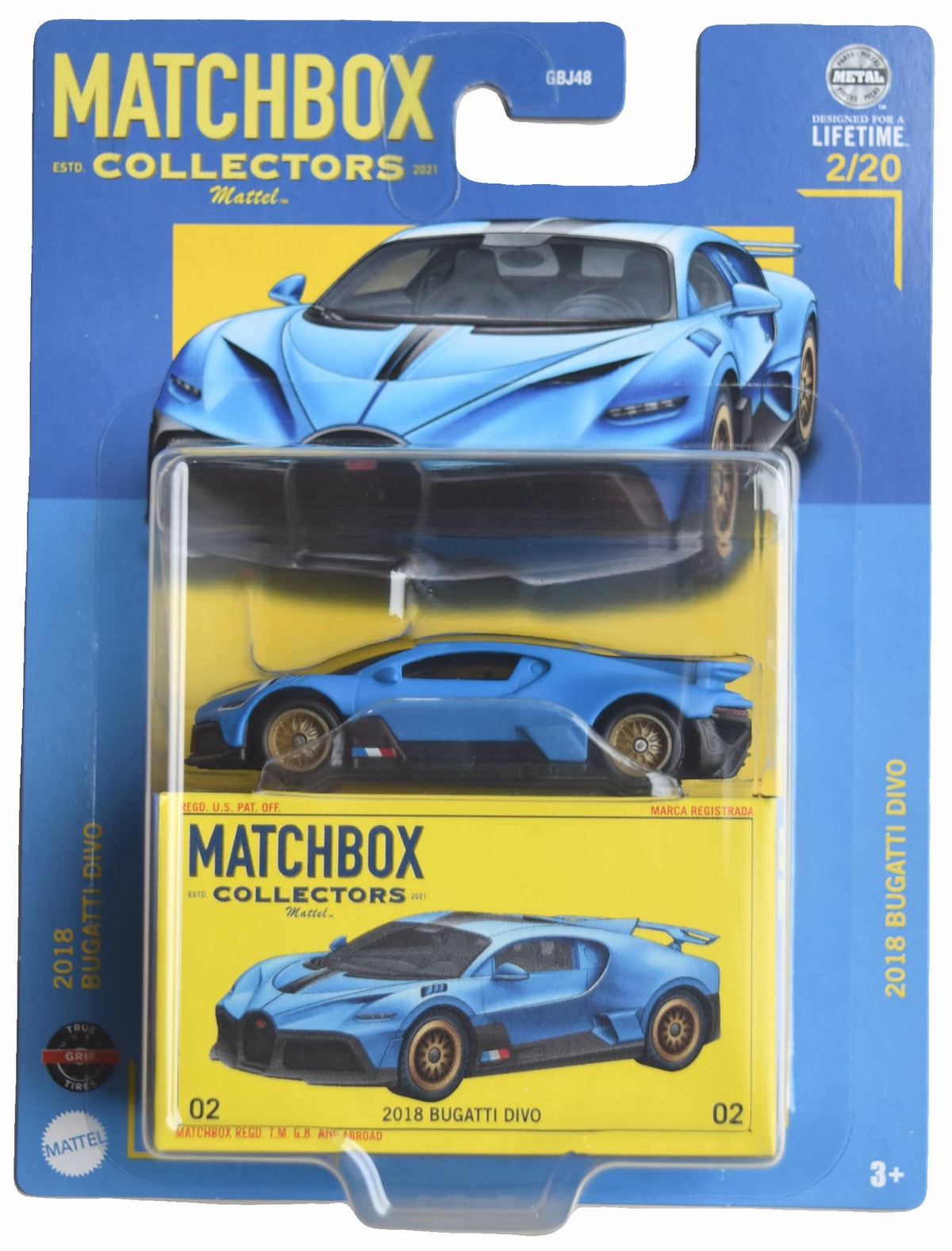 Matchbox 2018 Bugatti Divo, Collectors 2/20 [Blue]