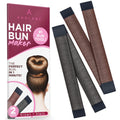 Andlane Hair Bun Maker French Twist Hair Fold Wrap Snap  Ballet Bun for Women and Kids (1 Black, 1 Brown)